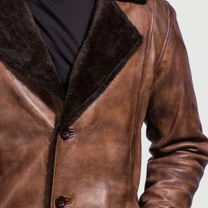 2025 Veste en cuir d'hiver noire élégante pour hommes dans toutes les tailles avec logo personnalisé et marque privée à glissière - Product Image 6