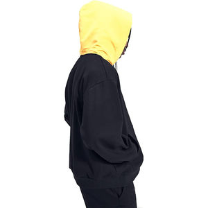 Sudadera con capucha con serigrafía personalizada para hombre OEM, Jersey desgastado lavado, sudadera con diseño forrado, lavado ácido, estilo Hip Hop, ropa informal - Product Image 5