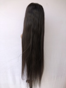 100% al por mayor, de proveedor indio, peluca de encaje transparente 5x5, cabello virgen de templo indio con doble trama, liso de 32 pulgadas, para mujeres negras - Product Image 3