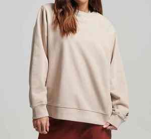 Mejor diseño mujer sudadera Simple nueva moda Casual cuello redondo ropa de calle nueva llegada bordado sudadera para mujer - Product Image 2