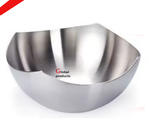 Tazón de comida y ensalada de acero inoxidable de metal de buena calidad para restaurante y bar de hotel - Product Image 3