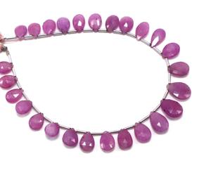 ลูกปัดทับทิมแซฟไฟร์เหลี่ยมเพชรพลอยรูปหยดน้ำตาลูกปัดแซฟไฟร์ทับทิมธรรมชาติลูกปัดทำเครื่องประดับขนาด8นิ้ว - Product Image 5