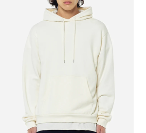 เสื้อฮู้ด OEM สำหรับฤดูหนาว แบบสวมหัว ปักลายได้ 男女兼用 ผ้าฝ้ายฟลีซหนานุ่ม ทรงหลวม ไหล่ตก มีกระเป๋า - Product Image 2