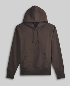 Sweat à capuche en tissage inversé vierge pour hommes, point de contraste personnalisé, polaire de coton réversible - Product Image 5