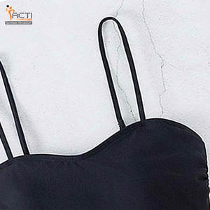 Traje de baño de mujer transpirable con contraste de color cómodo Traje de baño sostenible sin costuras - Product Image 6