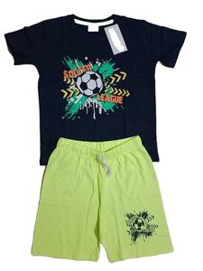 ชุดเสื้อผ้าสำหรับเด็กผู้ชายชุดป้ายโลโก้ผ้าฝ้ายสำหรับเด็กทารกเด็กผู้ชายแขนสั้นระบายอากาศได้ดีเป็นมิตรกับสิ่งแวดล้อมสำหรับฤดูร้อน - Product Image 3