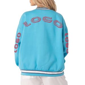 Sudadera Unisex de Invierno, Gruesa, de Poliéster/Algodón, con Bordado 3D, Cuello en V, Lisa, para Escuela y Universidad - Product Image 3