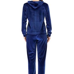 Stylish Ladies <b>Plus</b> <b>Size</b> <b>Velour</b> <b>Tracksuit</b> Breathable Long Sleeve Zipper Jacket With Matching Jogger Pants For Active Life - Product Image 5