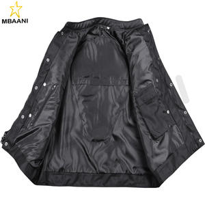 Chaleco de Motocicleta de Cuero para Hombre con Bolsillo para Pistola, Chaleco de Cuero Negro Premium para Motociclismo en Todo Tipo de Clima - Product Image 5
