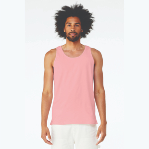 Venta al por menor Fit 100% Airlume anillo peinado hilado algodón 32 solo 4,2 oz Unisex Rosa Jersey tanque botón Casual lado cosido diseño - Product Image 1