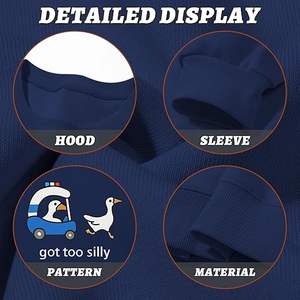 Sudadera Holgada de Algodón y Poliéster con Hombros Caídos, Manga Murciélago, Cuello Redondo, Lisa, Informal, para Mujer - Product Image 6