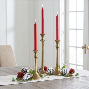 Portavelas de Metal para decoración de mesas, fiesta de Navidad, soporte de vela hecho a mano de aluminio, Juego de 3 para decoración de iluminación - Product Image 1