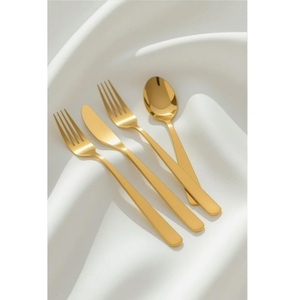 Couverts en acier inoxydable finition or poli à la perfection pour les mariages, les banquets et les événements haut de gamme - Product Image 1