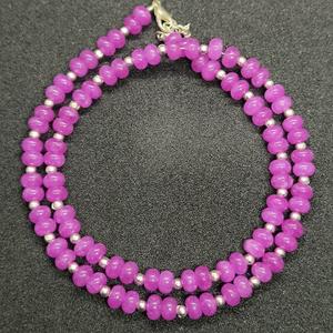 Collar de Cuarzo Morado con Cuentas, Gema Redonda Facetada, Gargantilla Hecha a Mano, Joyería Minimalista, Elegante Regalo para Ella, Collar de Cristal - Product Image 3