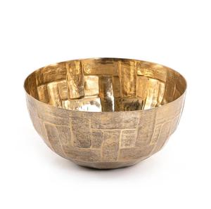 Bol de service unique en métal rose doré avec motif gravé de feuilles et bol à chocolat fini de qualité supérieure Lot de 3 - Product Image 5