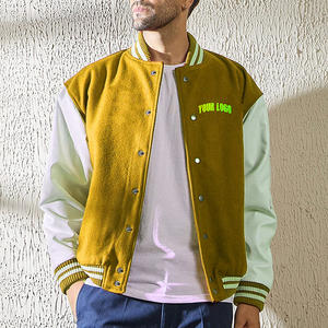 Veste universitaire pour homme entièrement personnalisée avec col montant et logo frontal - Légère, coupe-vent, respirante et écologique - Product Image 3