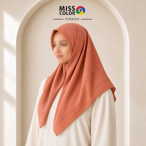 Écharpe carrée en satin uni décontractée Miss Color, design bordé, finition mate, douce et soyeuse, en polyester chiffon de qualité supérieure, respectueuse de la peau - Product Image 2
