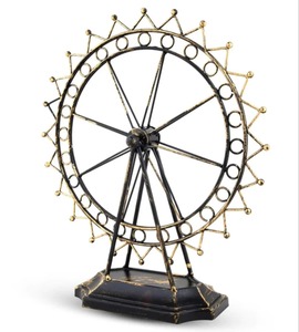 Encantadora rueda Circular centro de mesa Decoración de mesa para el hogar Oficina regalo exhibición artística Metal Showpiece metal Base resistente - Product Image 5