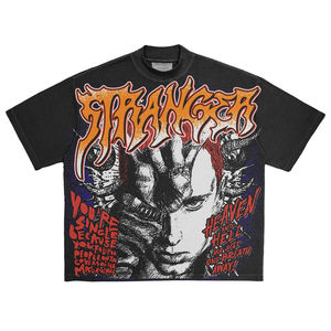 OEM personalizado Coton Dtg cortar y coser de secado rápido serigrafía gráfica Boxy impresión camiseta para hombres de alta calidad - Product Image 2