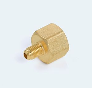 Adaptateur de cylindre en laiton 5/8 x 1/4, filetage 7/8-14 à 7/16-20, 1200 PSI pour bouteille de 61 kg vers ligne de charge, fabriqué en Inde - Product Image 3