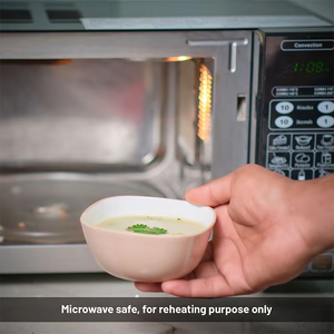 100% Food Grade BPA-Free Blue Stylish Disposable Dining <b>Bowl</b> and Spoon Set Microwave Dishwasher Safe for Family Meal Serving - Product Image 6