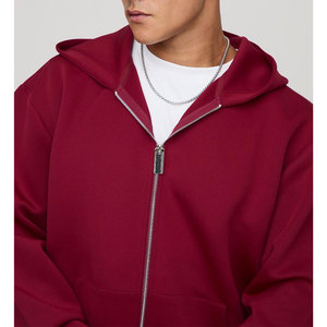 Sudadera con capucha y cremallera de gran tamaño para hombre de la mejor calidad, chaqueta informal con capucha y bolsillos al por mayor - Product Image 6
