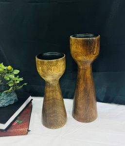 เชิงเทียนไม้มะม่วงทำด้วยมือที่วางเทียนแบบตั้งได้หรูหราของตกแต่งบ้านในเทศกาลคริสต์มาสที่วางเทียนแบบ DIY โคมไฟของขวัญอื่นๆ - Product Image 4