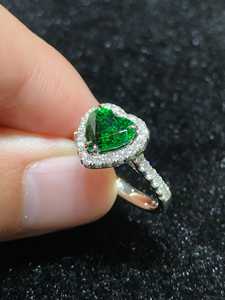 Anillo de Tsavorita de granate verde natural con piedra de circón pequeña Plata de Ley 925, joyería fina hecha a mano con piedras preciosas, anillo elegante para mujer - Product Image 5