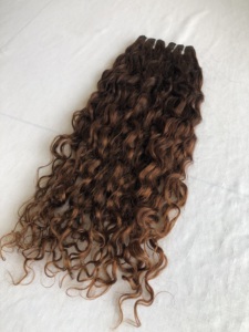 100% produit le plus vendu vison cambodgien brut 24''coloré #2 extension de faisceau bouclé donneur unique cheveux Double Machine fournisseur de trame - Product Image 2