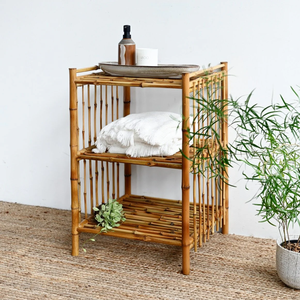 Small Bungalow Bamboo Shelf Made In Vietnam Eco-friendly <b>material</b> used for Home decoration shelf Wholesale - Product Image 4