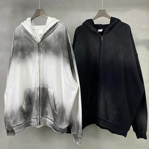 Sudadera con capucha y Top corto para mujer con logotipo personalizado al por mayor, sudadera de manga larga con estampado teñido anudado, cuello con capucha para la temporada de invierno, logotipo frontal - Product Image 2