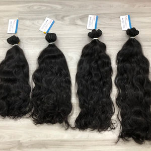 Extensions de cheveux humains Remy vietnamiens ondulés naturels de luxe Double trame style de tissage de cheveux traités à la Machine toutes les couleurs - Product Image 3