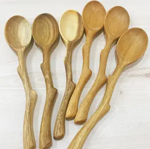 Wholesale Natural Wooden Meal Spoon Custom High Quality Wooden Soup Tea Spoon for all