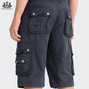 Shorts cargo pour hommes, style urbain, couleur unie, taille mi-haute, à boutons, 100% Coton, respirant, séchage rapide, multi-poches, décontracté, été, durable, OEM ODM - Product Image 3