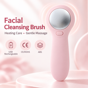 Cepillo de Limpieza <span class=keywords><strong>Facial</strong></span> Eléctrico 2 en 1 con Cabezal de Masaje con Calor Metálico, Vibración Sónica, Limpiador <span class=keywords><strong>Facial</strong></span> de Poros Profundos para el Cuidado de la Piel - Product Image 1