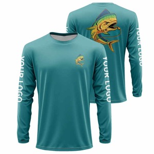 RTS hecho a medida 50 + protección UV hombres capucha manga larga ropa de pesca camiseta de pesca ropa de pesca secado rápido transpirable 25 - Product Image 1