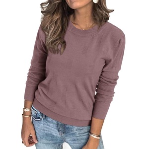 Suéter de Punto para Mujer, 100% Algodón, Precio al por Mayor 2026, Personalizado, 7GG, Invierno, Cuello Redondo, Talla Grande, Servicio OEM de Alta Calidad de BD - Product Image 3
