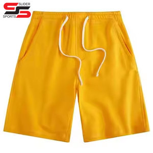 Regular Fit Elastic Waistband Drawstrings <b>Zip</b> <b>Pockets</b> <b>Mens</b> Sports Wear Cotton <b>Shorts</b> for Workout Casual <b>Short</b> Street Wear - Product Image 3