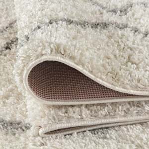 Moroccan Ivory Grey Shaggy <b>Rug</b> 800-Machine Made <b>Boho</b> Living Room Carpet Plush Abstract Hallway <b>Rug</b> - Product Image 3