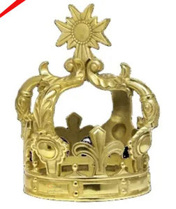 Objet décoratif décoratif en métal de conception de couronne d'or 2025 - Product Image 1