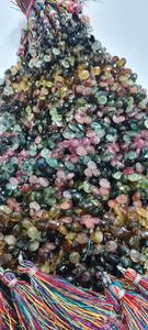 Cuentas de gotas de pera facetadas de turmalina multicolor natural para la fabricación de joyas, piedras de doble corte, piedras cortadas a cuadros - Product Image 4