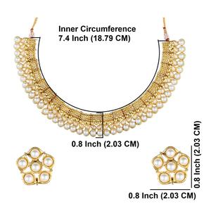 Fabricant indien de haute qualité Bijoux en gros Fausse perle Kundan Collier ras du cou Floral Stud Boucle d'oreille Ensemble de bijoux pour femmes - Product Image 4