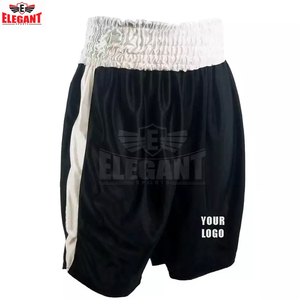 กางเกงชกมวยชาย พิมพ์โลโก้ตามสั่ง ดีไซน์ล่าสุด คุณภาพพรีเมียม พร้อมเอวยางยืดปรับได้ โดย Elegant Sports - Product Image 2