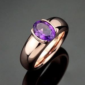 Handmade 925 Sterling Silver <b>Ring</b> with <b>Indian</b> Natural Amethyst Stone Fine Jewelry for Weddings & Engagements Wholesale Lot - Product Image 3