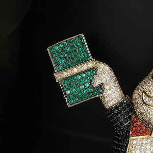 Cartoon Big Money Bag Hip Hop Pendentif Personnalisé Argent Sterling 925 Moissanite Diamants Collier Style Vintage Multicolore - Product Image 3