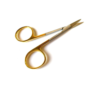 Instrumentos dentales de acero inoxidable de alta calidad, tijeras curvas 4,5, instrumentos quirúrgicos veterinarios dentales - Product Image 2