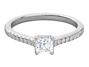 New Wholesale Price 14K Gold Plated Emerald Cut Diamond Engagement Ring for Women IGI Certified Diamond Ring from India - Product Image 5