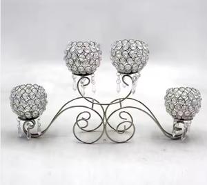 Latest Design <b>Crystal</b> Votive Candle Holder Centerpiece Wedding Decoration <b>Crystal</b> Diamond Antique Jar Silver Plated Home Decor - Product Image 4