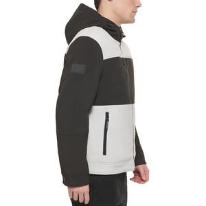 Chaqueta inferior abierta con capucha de concha blanda rellena para hombre con forro completo de Sherpa Chaqueta Softshell personalizada para hombre - Product Image 3