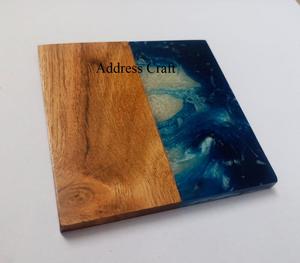 Sous-verres en bois et résine de style classique, prix de gros, vente chaude 2026, best-seller, vaisselle décorative, tapis et coussinets - Product Image 3